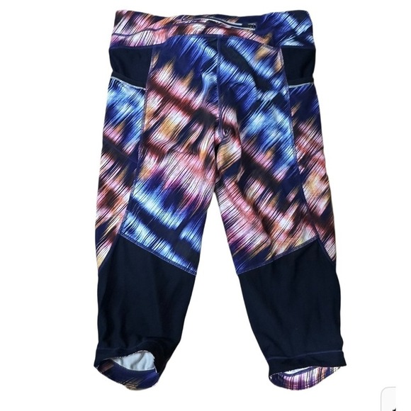 Athleta Muti Colored Cropped Capri Workout Leggings Size Medium - Picture 3 of 6